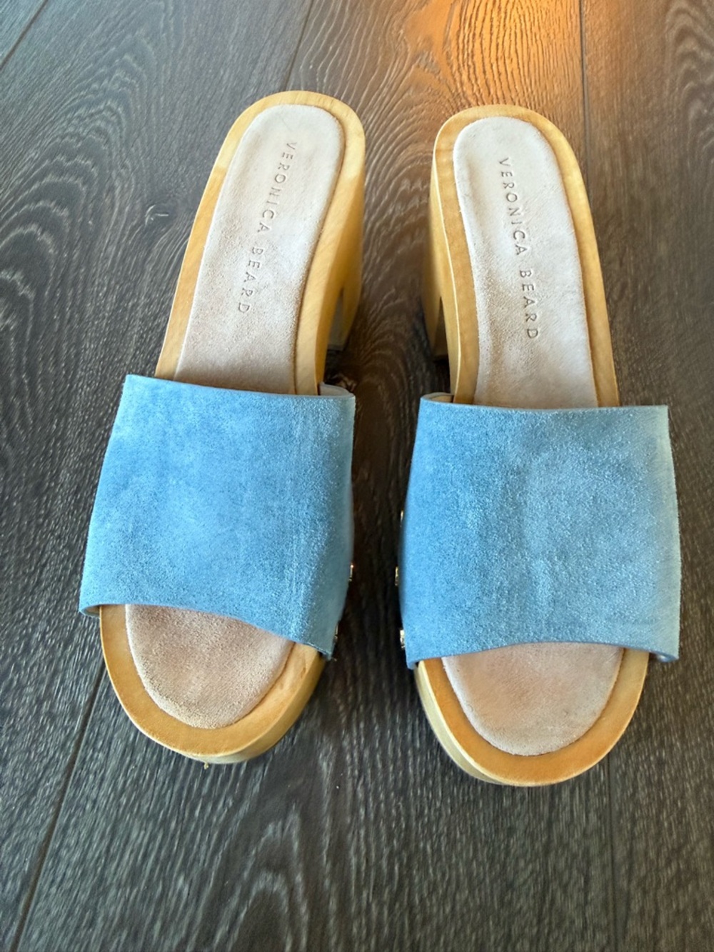 Veronica Beard Hannalee Suede Clog Sandals